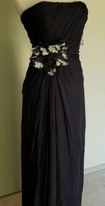 NWT Theia Strapless Dress in Midnight Blue Size 6